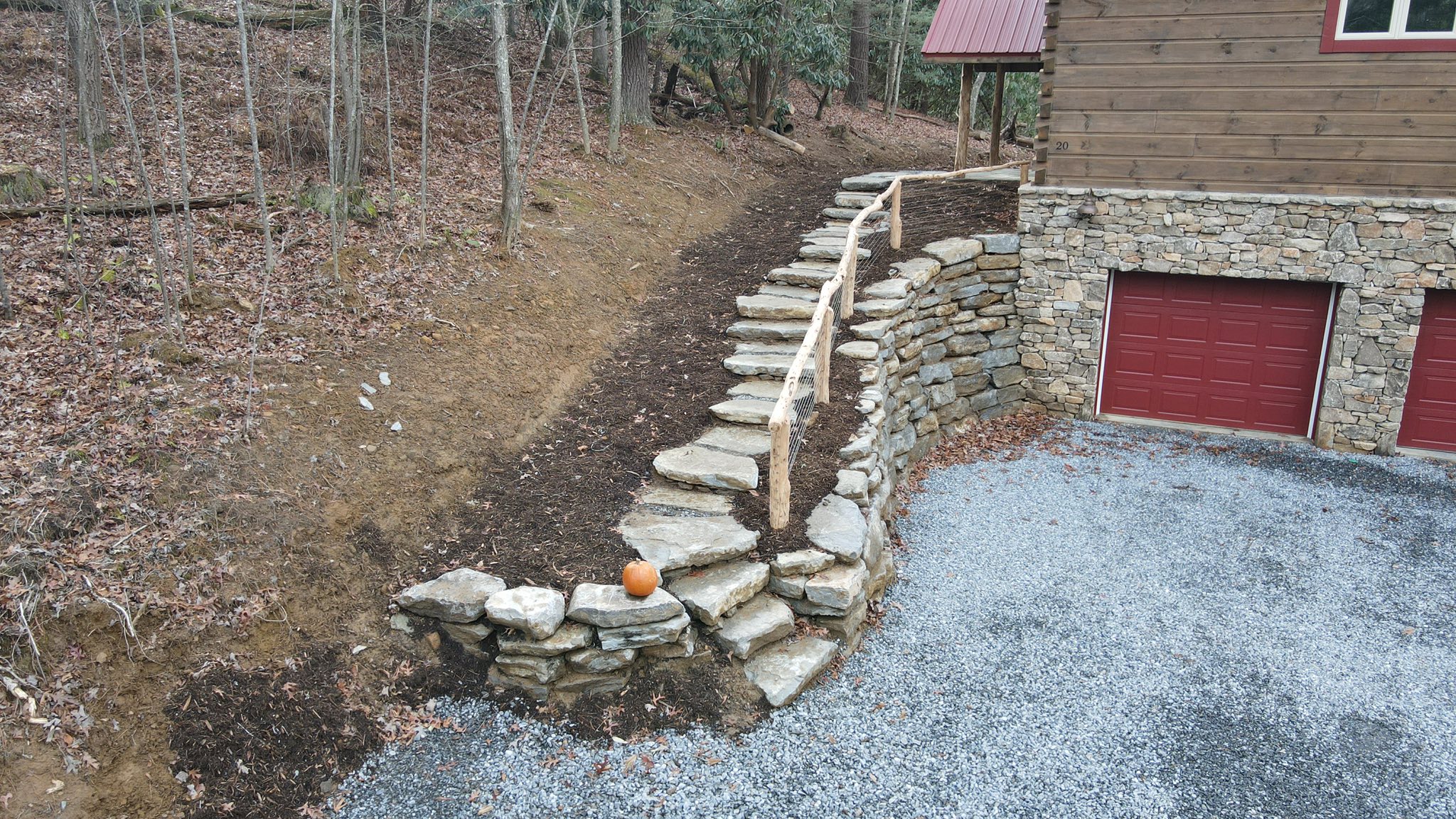 Stone walkway and access path